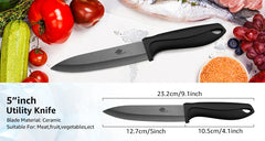 Ceramic Knife 3 4 5 6 Inch Sharp Kitchen Chef Knives Utility Slicer Paring Serrated