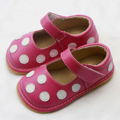 Girls Sandals with Sounds Kids Leather Shoes Children Polka Dot Sneakers Princess