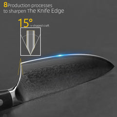 Damascus Kitchen Knives Set Japanese Chef Kitchen Knives VG10 67 Layer Stainless
