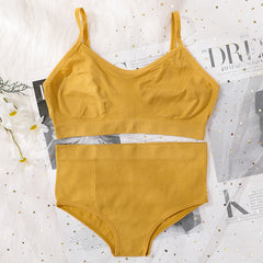 Women Bra Briefs Set Seamless Bra And High Waist Panties Set Underwear Female