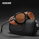 Pilot Sunglasses Men and Women Soft Leather Shield Glasses