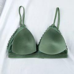 Women Lace Bra No Steel Ring Beauty Back Wrapped Chest Comfortable