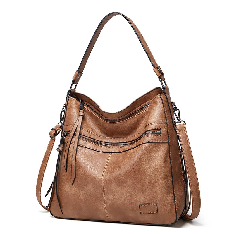 Winter Vintage PU Leather Handbag tassel Women Bag Hand Bag Fashion