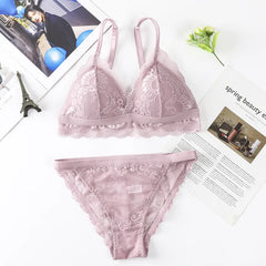 Women Lace Bras Set Backless Bralette Seamless Underwear Lace Top Lingerie
