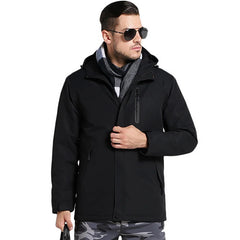 USB Heated Jacket Men Women Waterproof Jacket Down Cotton Hiking Coat