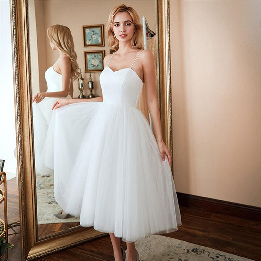 White Bridesmaid Dresses: A-line wedding dress white sweetheart bridal