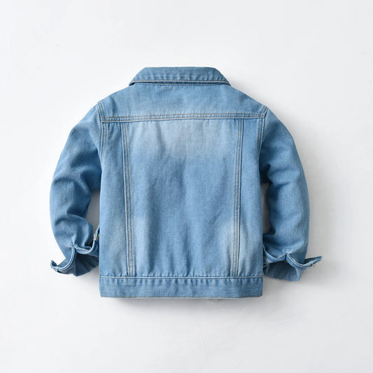 Fashion Denim Jacket For Kids Causal Handsome Children Boys Coat