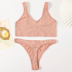 Women Bra Set Lingerie Female Seamless Underwear Bralette Tops Basic Stretchy