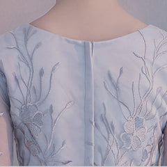Homecoming Dresses: Prom Dresses Elegant Flower Party O-neck A-line Half Short