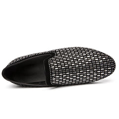 Men's Rhinestones Dress Shoes Luxury Italian Style Fashion Men Formal Shoes