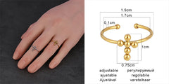 Fashion Euramerican Gold Colour Ring Rings Women Ring Stainless Steel Ring Woman