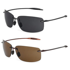 Sunglasses for Men: Orange Male Driving Rectangle Ultralight Frame Sunglasses
