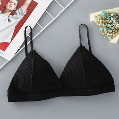 Women Cotton Bras Push Up Bralette Solid Color Lingerie Seamless Brassiere