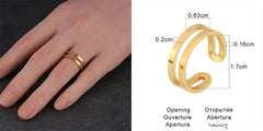 Fashion Euramerican Gold Colour Ring Rings Women Ring Stainless Steel Ring Woman