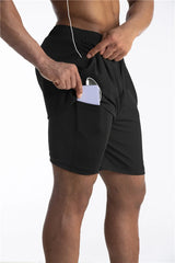 Running Shorts Men 2 in 1 Sports Jogging Fitness Shorts Training