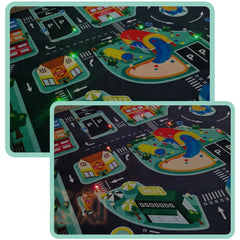LED Play Carpets for Kids, Road Lighter Rugs, Car Area Rugs, Anti-slip Floor Mat