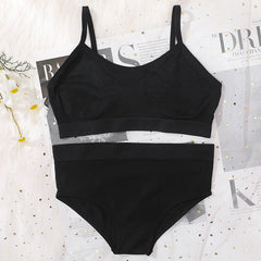 Women Bra Briefs Set Seamless Bra And High Waist Panties Set Underwear Female