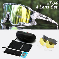 Bike Cycling Glasses Outdoor Sports Cycling Goggles UV400 4 Lens Cycling Eyewear