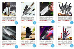 Ceramic Knife Set for Kitchen 3 4 5 6 Inch White Chef Knife Serrated Blade Bread Slicing