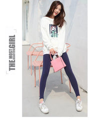 Ribbed Leggings For Women High Waist Autumn Winter Warm Legging Cotton