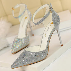 Shoes Shiny Rhinestones High Heels Ladies Shoes Women Pumps Stiletto