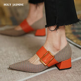 Mary Jane Shoes Woman Fashion Spring Brand Design Women Pumps High Heels