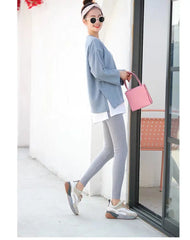 Ribbed Leggings For Women High Waist Autumn Winter Warm Legging Cotton