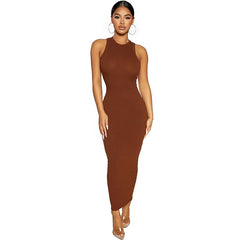 Knitted Autumn Black Maxi Dress Women Party Bodycon Long Dress