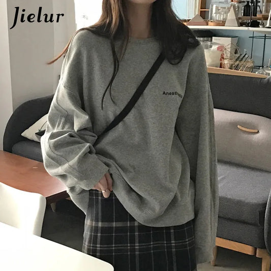 Kpop Letter Hoody Fashion Korean Thin Chic Women's Sweatshirts