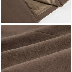 Men's Autumn Winter Mid Length Woolen Coat New Korean Tide Black Thickned Jackets