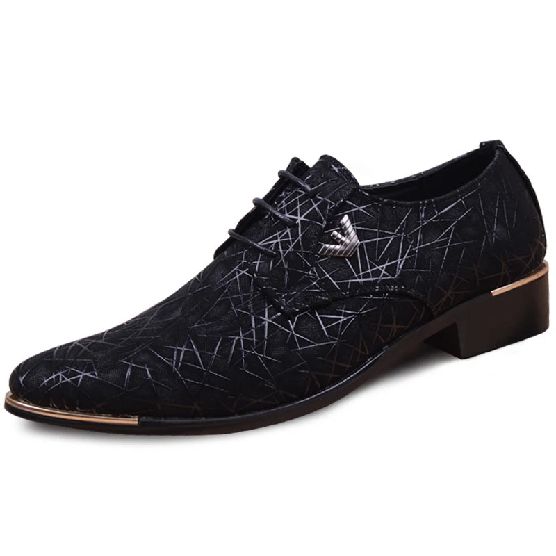Men Wedding Shoes Microfiber Leather Formal Business Pointed Toe for Man Dress Shoes