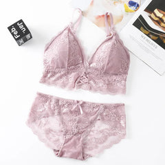 Women Lace Bras Set Backless Bralette Seamless Underwear Lace Top Lingerie
