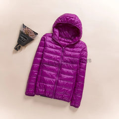 Women Winter Reversible Jackets 90% White Duck Down Keep Warm