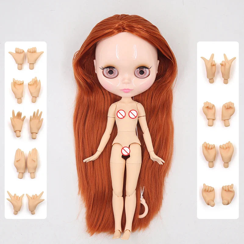 ICY DBS Blyth Doll 19 Joints Body 30CM Doll Matte/Glossy Face Doll with Extra Hands DIY Toy for Girls
