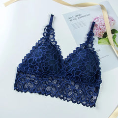 Women Lace Bra & Brief Sets Seamless Underwear Backless Vest Female