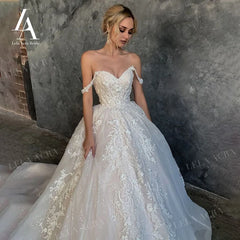 White Bridesmaid Dresses: Wedding Dress Appliques Ball Gown Court Train Bridal Dresses