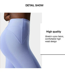 Women Yoga Pants Naked Feeling High Stretch Nylon High Waist Leggings Push Up