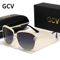 Sunglasses Women Gradient Lens Round Sun Glasses Square Luxury