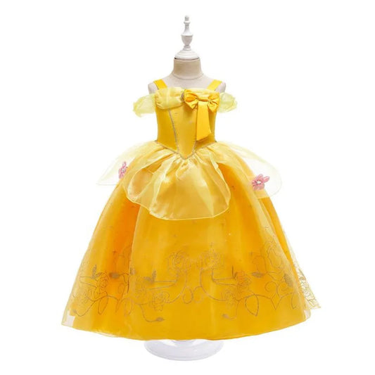 Kids Princess Dresses Girls Belle Party Costume Children birthday