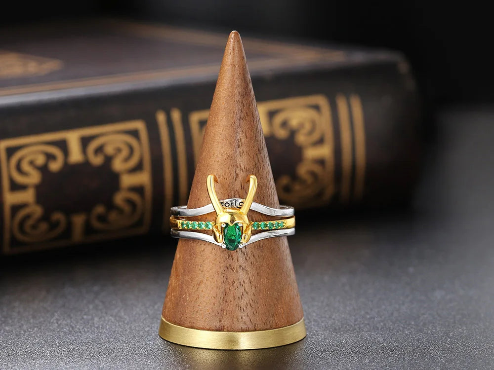 Loki Ring Thor Loki Horns Helmet Matching Paired Rings Set For Women