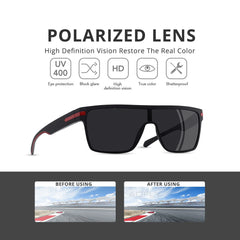 Sunglasses Men Fashion Oversized Flexible Frame Square Mens