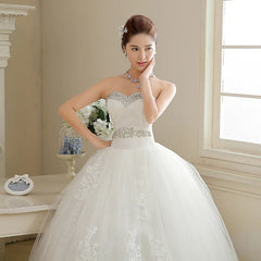 White Bridesmaid Dresses: Plus Size Wedding Dresses Long Elegant Strapless