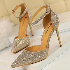 Shoes Shiny Rhinestones High Heels Ladies Shoes Women Pumps Stiletto