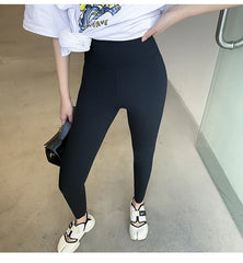 Women Sharkskin Black Leggings Thin Workout Stretch Fitness