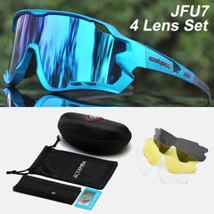 Bike Cycling Glasses Outdoor Sports Cycling Goggles UV400 4 Lens Cycling Eyewear