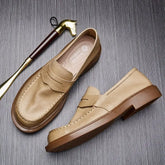 Handmade Italian Style Men Dress Loafers shoes Micro Leather Formal Business Oxfords