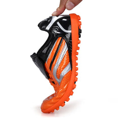 Men Football Soccer Boots Athletic Shoes Leather Big Size High Top Cleats