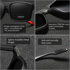 Sunglasses Men Polarized TAC 1.1mm Thickness Lens Driving Sun Glasses