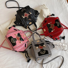 Fashion Personality Beauty Shoulder Bag Women's Pearl Crossbody Bag PU Leather