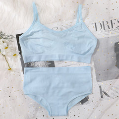 Women Bra Briefs Set Seamless Bra And High Waist Panties Set Underwear Female